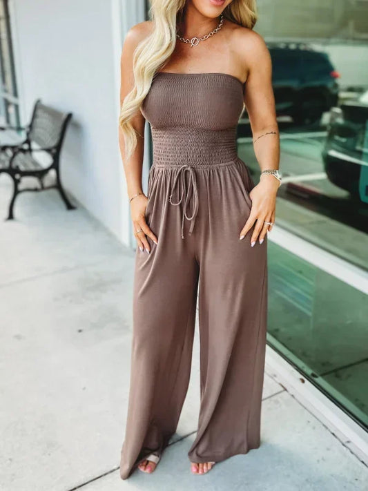 Lucy Jumpsuit | Strapless Waist Jumpsuit | 50% OFF