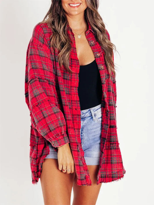 LILA™ Flannel | Oversized Checkered Flannel | 50% OFF