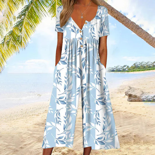 HAZEL™ Jumpsuit | Loose-fit Printed Jumpsuit | 50% OFF