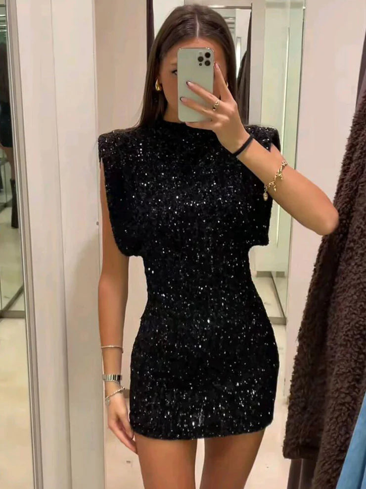 NATALIA™ Dress | Bodycon Glitter Mini Dress | 50% OFF