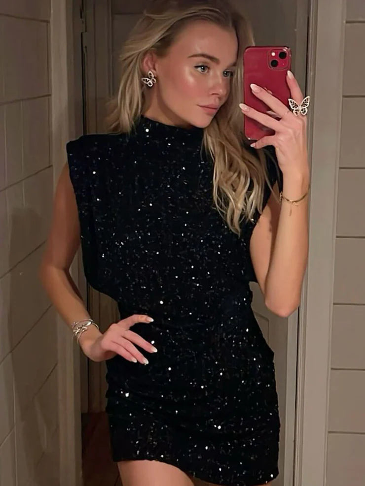 NATALIA™ Dress | Bodycon Glitter Mini Dress | 50% OFF